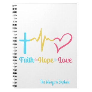 Faith Hope Love Hearts Notitieboek