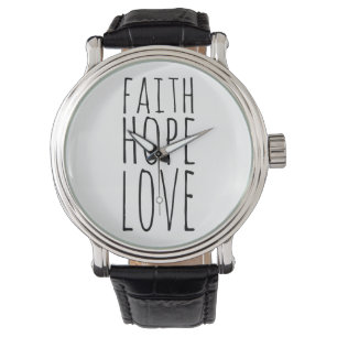 Faith Hope Love Horloge