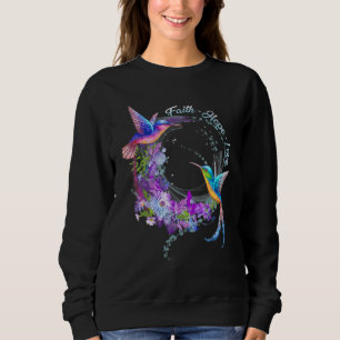 Faith Hope Love Hummingbird Hummingbird Afbeelding Trui