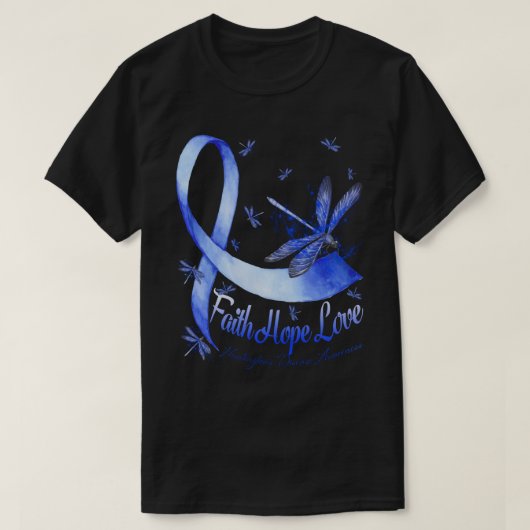 Faith Hope Love Huntington's Disease Awareness Dra T-shirt (Design voorkant)