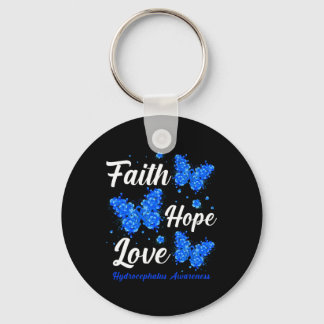 Faith Hope Love Hydrocephalus Awareness Butterfly Sleutelhanger