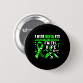 Faith Hope Love Ik Draag Groen voor Herseninvalidi Ronde Button 5,7 Cm (Voorkant /achterkant)