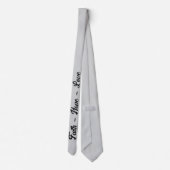 Faith Hope Love | Inspirational Men's Neck Tie Stropdas (Achterkant)