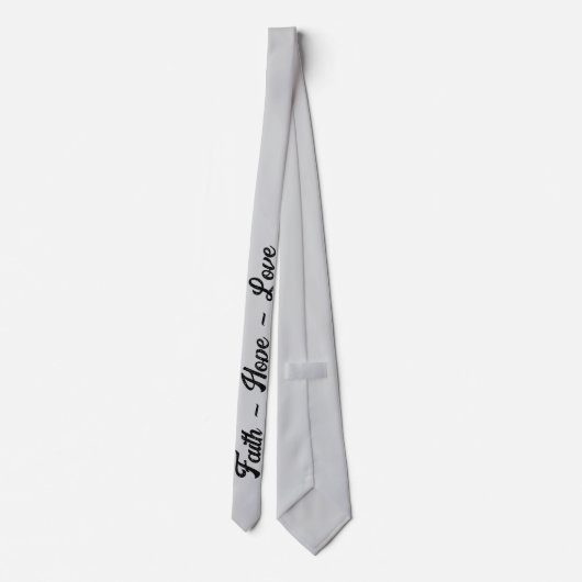 Faith Hope Love | Inspirational Men's Neck Tie Stropdas (Achterkant)