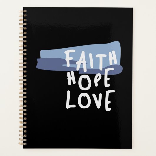 Faith Hope Love - Inspirerend Christelijke quote Planner (Voorkant)
