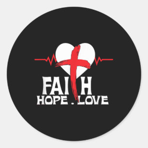 Faith Hope Love Jesus Christelijk Christmas Ronde Sticker