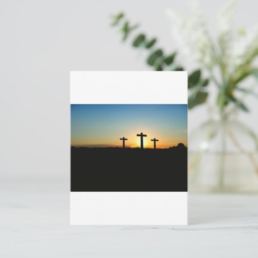 Faith, Hope & Love Jesus Christus Cross Briefkaart (Staand voorkant)