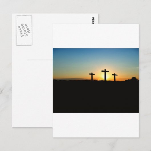 Faith, Hope & Love Jesus Christus Cross Briefkaart (Voorkant / Achterkant)