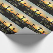 Faith, Hope & Love Jesus Christus Cross Cadeaupapier (Hoek)