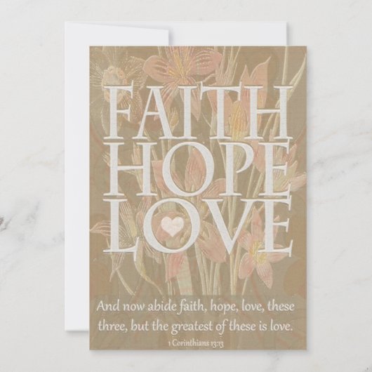 Faith, Hope, Love Kaart (Achterkant)