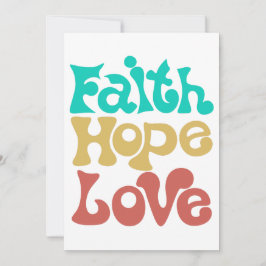 Faith Hope Love Kaart
