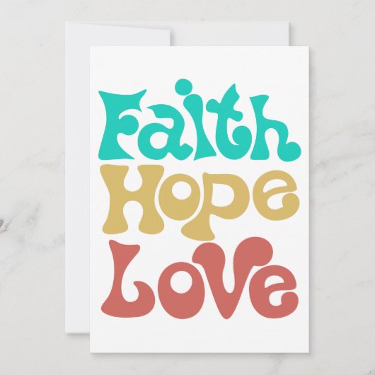 Faith Hope Love Kaart (Voorkant)