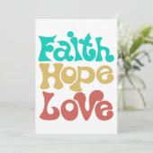 Faith Hope Love Kaart (Staand voorkant)