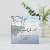 Faith, Hope, Love lake photo wedding invitation Kaart (Staand voorkant)
