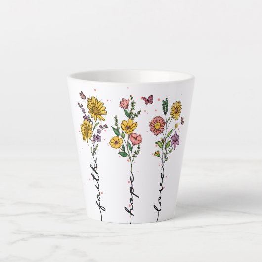 Faith-Hope-Love Latte Mok (Voorkant)