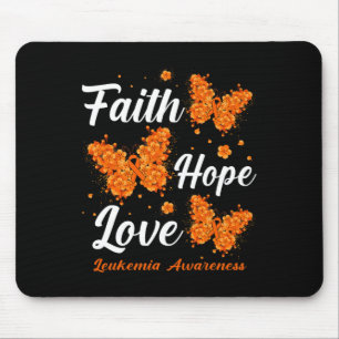 Faith Hope Love Leukemia Awareness Butterfly Muismat