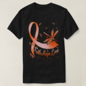 Faith Hope Love Leukemia Awareness Dragonfly T-shirt (Design voorkant)
