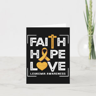 Faith Hope Love Leukemia Awareness Kaart