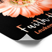 Faith Hope Love Leukemia Awareness Oranje Ribbon D Poster (Hoek)