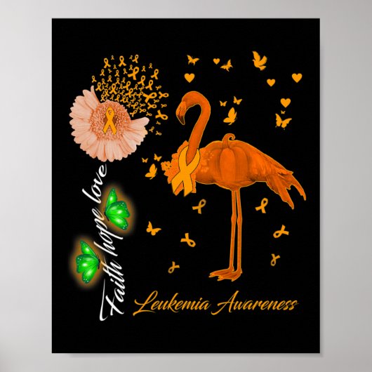 Faith Hope Love Leukemia Awareness Poster (Voorkant)