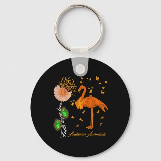Faith Hope Love Leukemia Awareness Sleutelhanger (Voorkant)