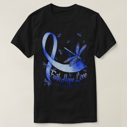 Faith Hope Love Leukodystrophy Awareness Dragonfly T-shirt (Design voorkant)