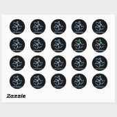 Faith Hope Love Light Blue Ribbon Prostate Cancer Ronde Sticker (Vel)