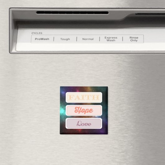 Faith, Hope, Love Magneet (Insitu (Vaatwasser))