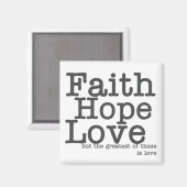 Faith Hope Love Magnet (Voorkant / Achterkant)