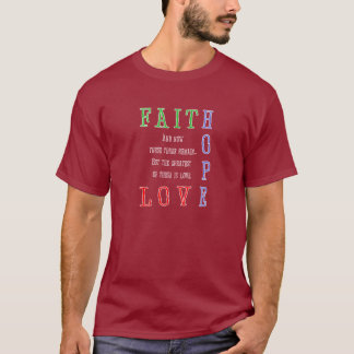 Faith, Hope, Love Mannen Dark Shirt