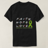 Faith Hope Love Mantle Cell Lymphoma Awareness Lon T-shirt (Design voorkant)