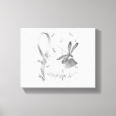 Faith Hope Love Melanoma Awareness Dragonfly Canvas Afdruk (Voorkant)