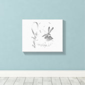Faith Hope Love Melanoma Awareness Dragonfly Canvas Afdruk (Insitu (Houten vloer))