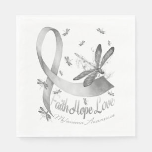 Faith Hope Love Melanoma Awareness Dragonfly Servet