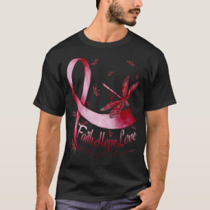 Faith Hope Love Meningitis Awareness Dragonfly T-shirt