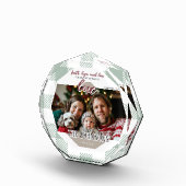 Faith Hope Love Modern Green Family Fotoblokken (Rechts)