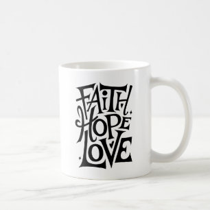 Faith Hope Love   Moderne Christelijke religie Koffiemok