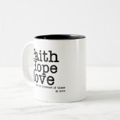 Faith Hope Love Mok (Voorkant links)