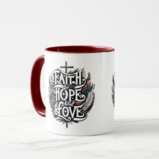 Faith, Hope & Love Mok (Voorkant links)
