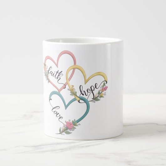 Faith Hope Love Mok Design (Voorkant)