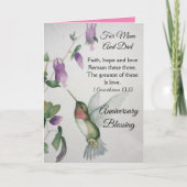 Faith Hope Love Mom Dad Jubileum Blessing Kaart (Voorkant)