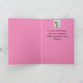 Faith Hope Love Mom Dad Jubileum Blessing Kaart (Binnen)