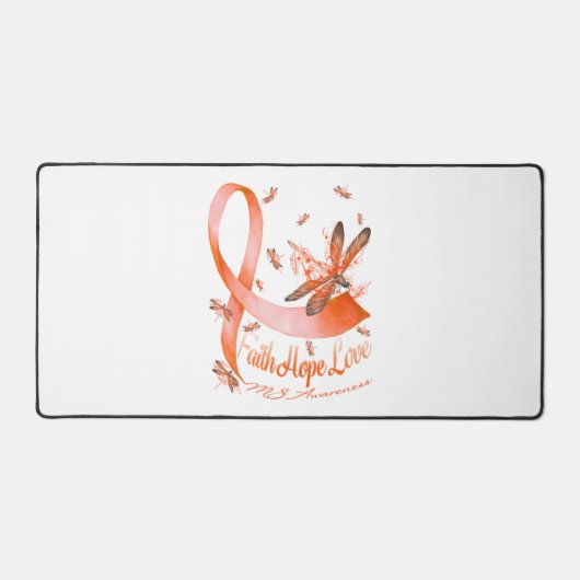 Faith Hope Love MS Awareness Dragonfly Bureaumat (Voorkant)