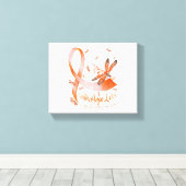 Faith Hope Love MS Awareness Dragonfly Canvas Afdruk (Insitu (Houten vloer))