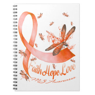 Faith Hope Love MS Awareness Dragonfly Notitieboek