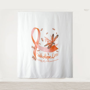 Faith Hope Love MS Awareness Dragonfly Wandkleed