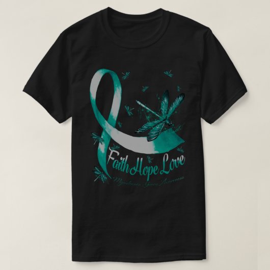 Faith Hope Love Myasthenia Gravis Awareness Dragon T-shirt (Design voorkant)