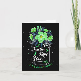 Faith Hope Love Nierziekte Awareness Kaart