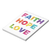 FAITH HOPE LOVE NOTITIEBLOK (Linkerzijde)