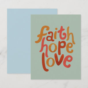 Faith Hope Love Notitiekaartje